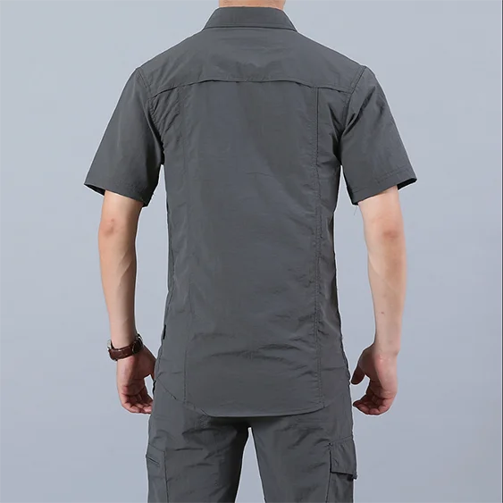 

Spring Summer New Men's Quick-drying Trousers Large Size Outdoor Quick-drying Waterproof Shirt Trousers Suit Men's Overalls Suit