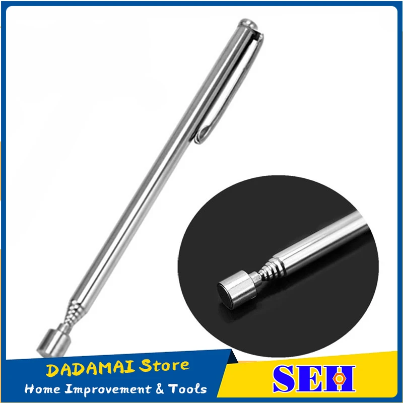 

Mini Portable Telescopic Magnetic Magnet Pen Handy Tool Capacity Bolts Promotion Handheld Tools Adjustable Length Silver Tone