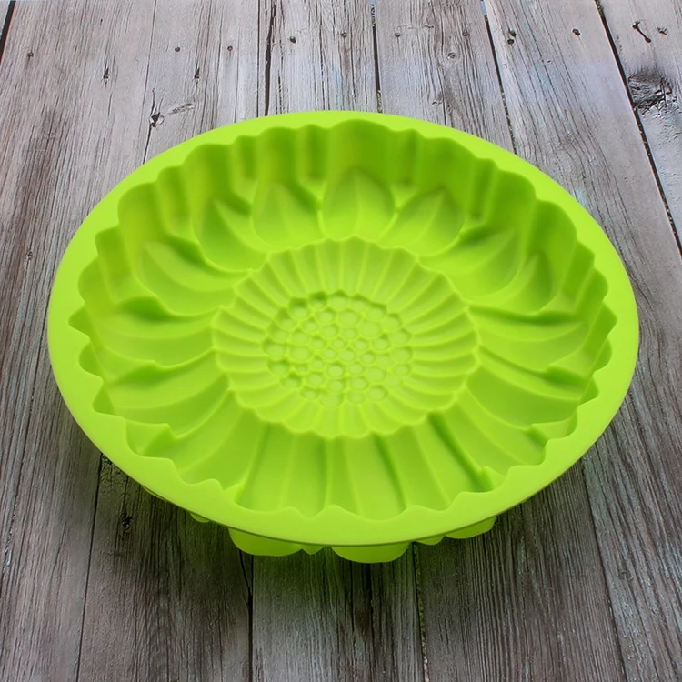 Круглая силиконовая подсолнухая форма для хлеба ручной работы лоток пиццы 29*4 5 см