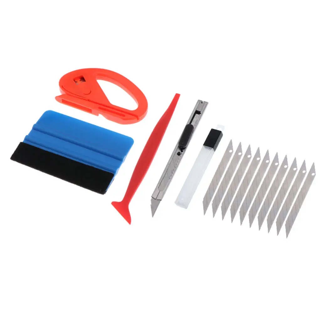 

Car Auto Film Vinyl Squeegee Scraper Knife Tinting Tuck Wrap Applicator Kit
