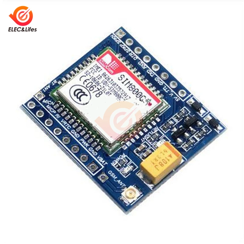 Мини SIM800C GPRS GSM модуль 5 В/3 3 в ttl макетная плата IPEX с Bluetooth TTS STM32 для Arduino SMT32 C51|Детали