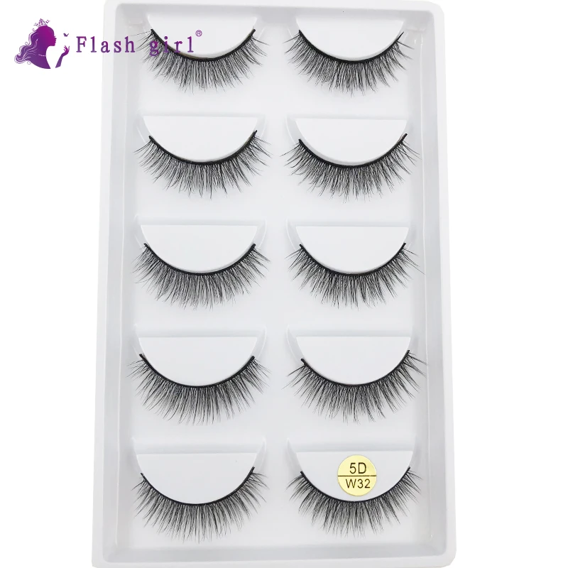 

Профессиональный глаз Красота 5D-W32 Лидер продаж, партиями по 5 пар натуральный ручной работы 5D норковые Накладные ресницы Объемные мягкие По...