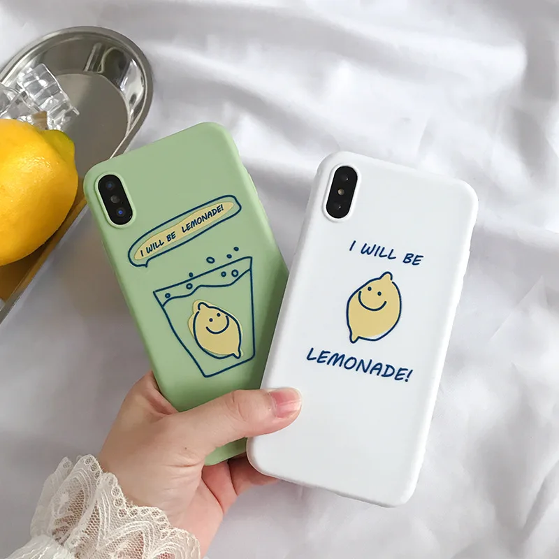 

Summer Funny Lemon Phone Case For iPhone 12 11 Pro XS MAX 7 XR X 8 6 Plus Soft Fundas