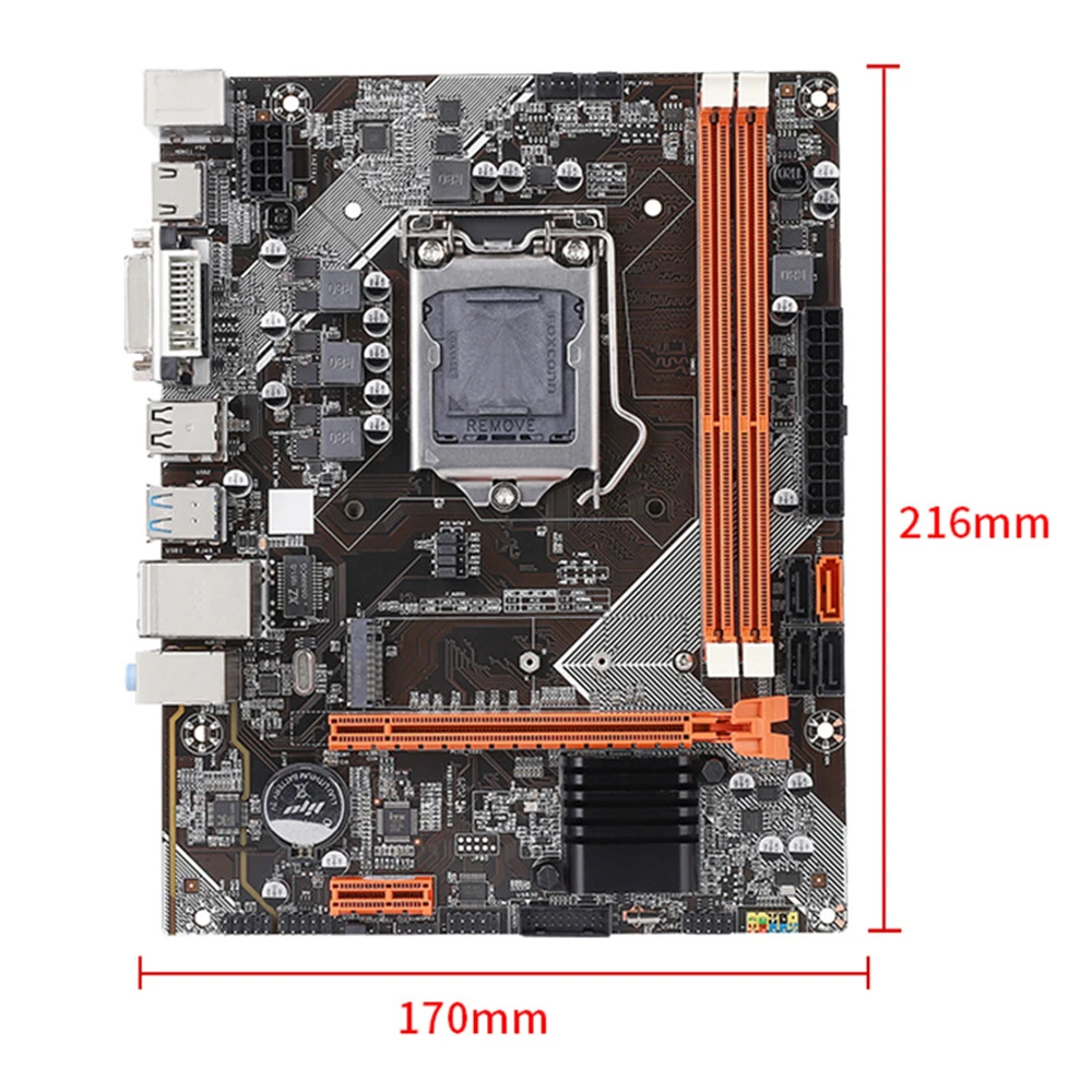

B75 Motherboard M.2 NVNE interface LGA 1155 Pin Desktop G1620 4G 120G Dual Channel Motherboard for i3 i5 i7 CPU DDR3 Memory