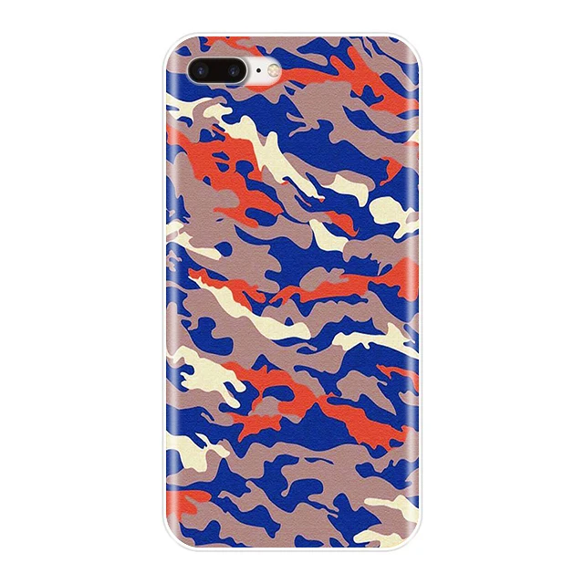 Phone Case For iPhone 6 S 6S 7 8 11 Pro X XR XS Max Silicone Camouflage Soft Cover Apple Plus | Мобильные телефоны и