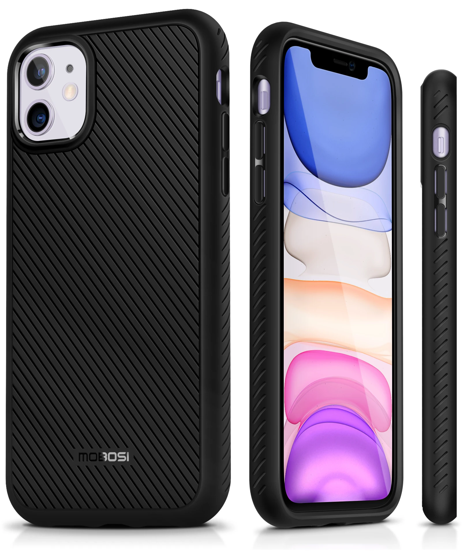 

MOBOSI AirPods Pro Case with iPhone 11 Phone Case Free Full Cover Rugged Duty Shockproof Drop Protection Case for AirPods Pro