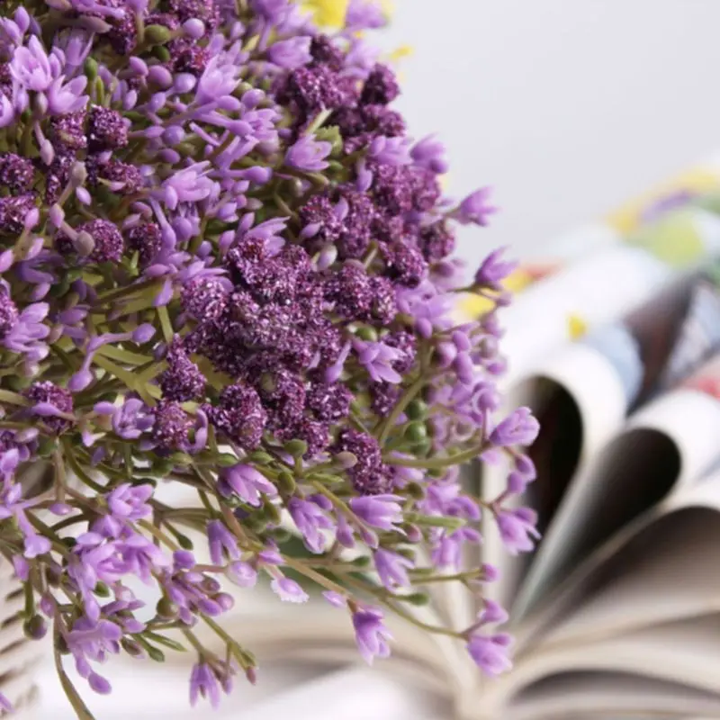 Искусственное детское дыхание Gypsophila свадебное для невесты Подружки невесты букет с атласной лентой для украшения дома Вечерние