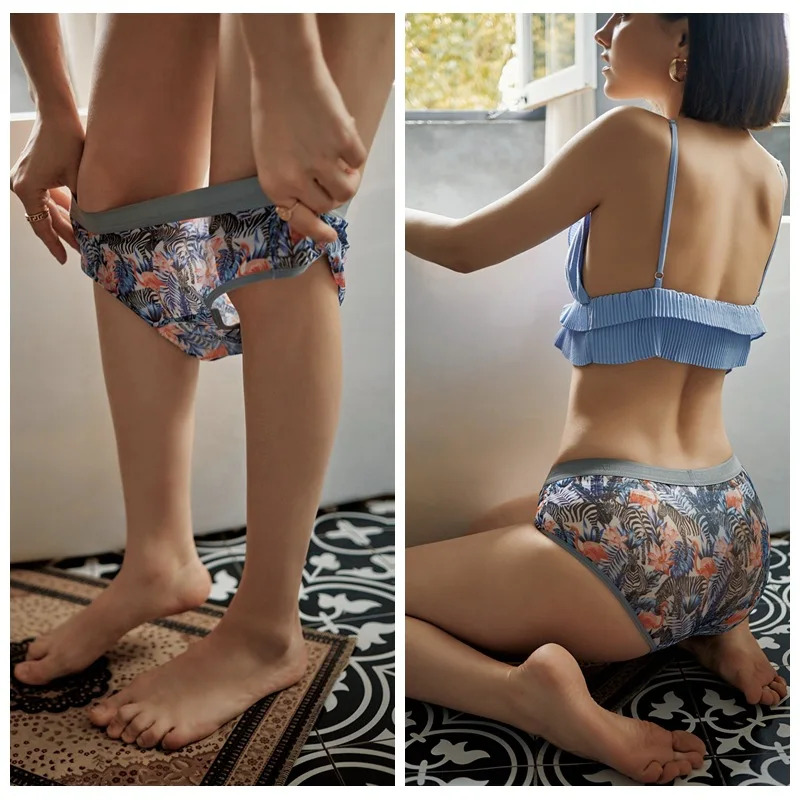 

Sexy Lace Mesh Women's Underwear Transparent Temptation Low-Waist Ladies Seamless Panties Cotton Crotch Female Briefs Lingerie