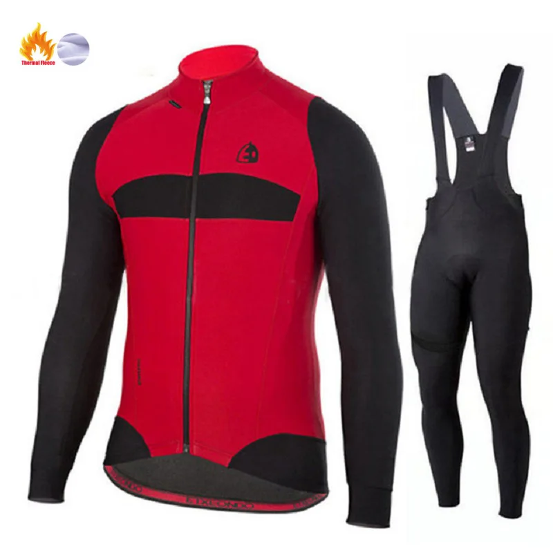 Высококачественная Теплая Флисовая велосипедная одежда Etxeondo длинный комплект
