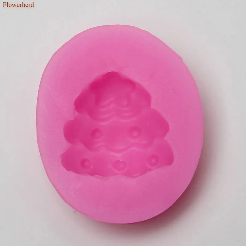 Силиконовая 3D форма для новогодней елки DIY шоколадное печенье мыло инструменты