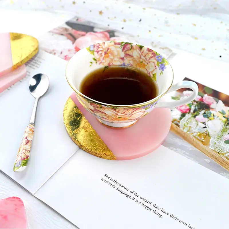 

DIY Transparent Fluid Arts Round Coaster Resin Casting Molds Silicone Epoxy Jewelry Pendant Agate Making Mould Tool Accessories