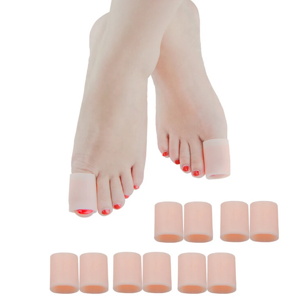 

2PCS Silicone Toe Sleeve Gel Toe Cap Cover Protector For Corn Blisters Pain Relief Finger Gel Tube Bunion Massager Insoles
