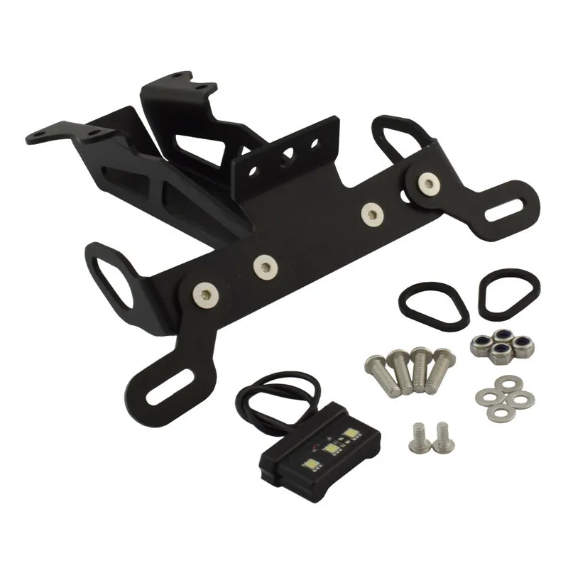 

waase Motorbike For Yamaha MT-09 MT09 Tracer 2015 2016 2017 Fender Registration Bracket License Plate Holder Frame w/ LED light