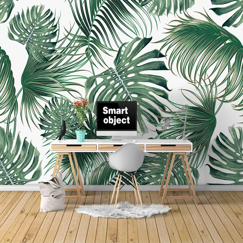 

Custom 3D Photo Wallpaper Tropical Leaves Banana Leaf Mural Living Room Bedroom Wall Papers Home Decor Modern Papel De Parede