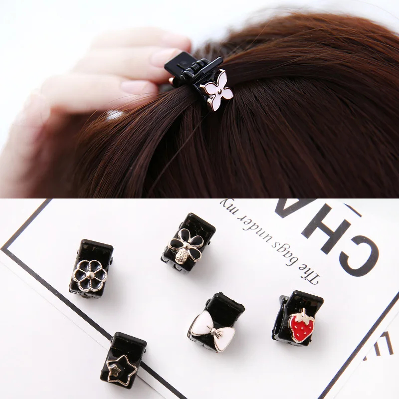 Классическая заколка для волос с бантом украшение винтажная простая маленькая