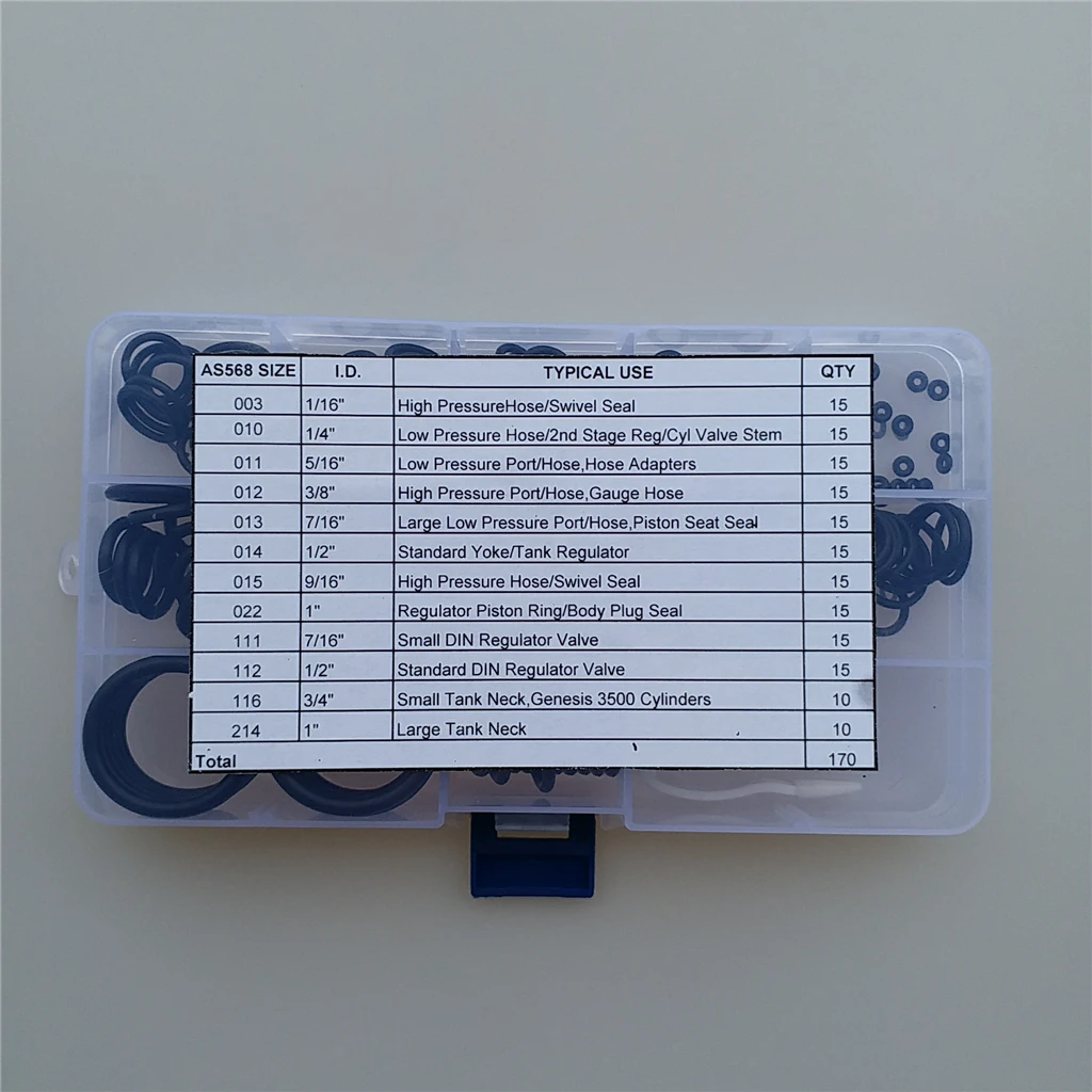 Комплект уплотнительных колец Nitrox для дайвинга с аквалангом 12 размеров