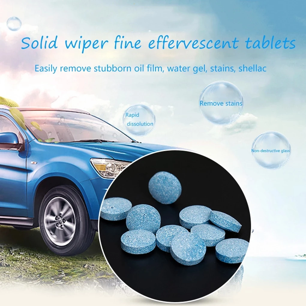 

10PCS Car Windshield Glass Solid Cleaner Solid Wiper Washer Auto Window Cleaning Fine Seminoma Wiper Car Accessories Glass water