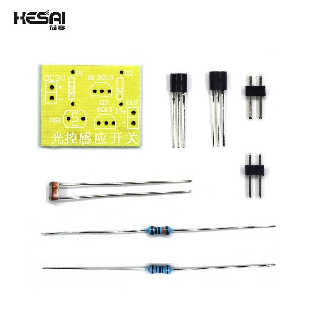 

DIY Kit Light Control Sensor Switch Suite Photosensitive Induction Switch Kits DIY Electronic Trainning Integrated Circuit Suite