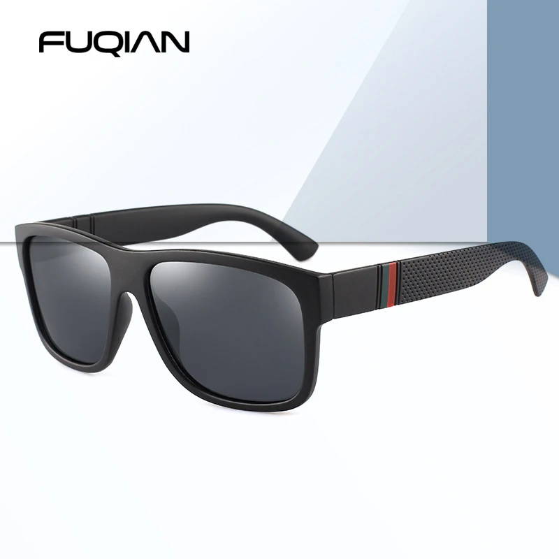 

FUQIAN Luxury Polarized Sunglasses Men Women Brand Designer Square Sun Glasses For Male Vintage Driving Eyewear Shades UV400