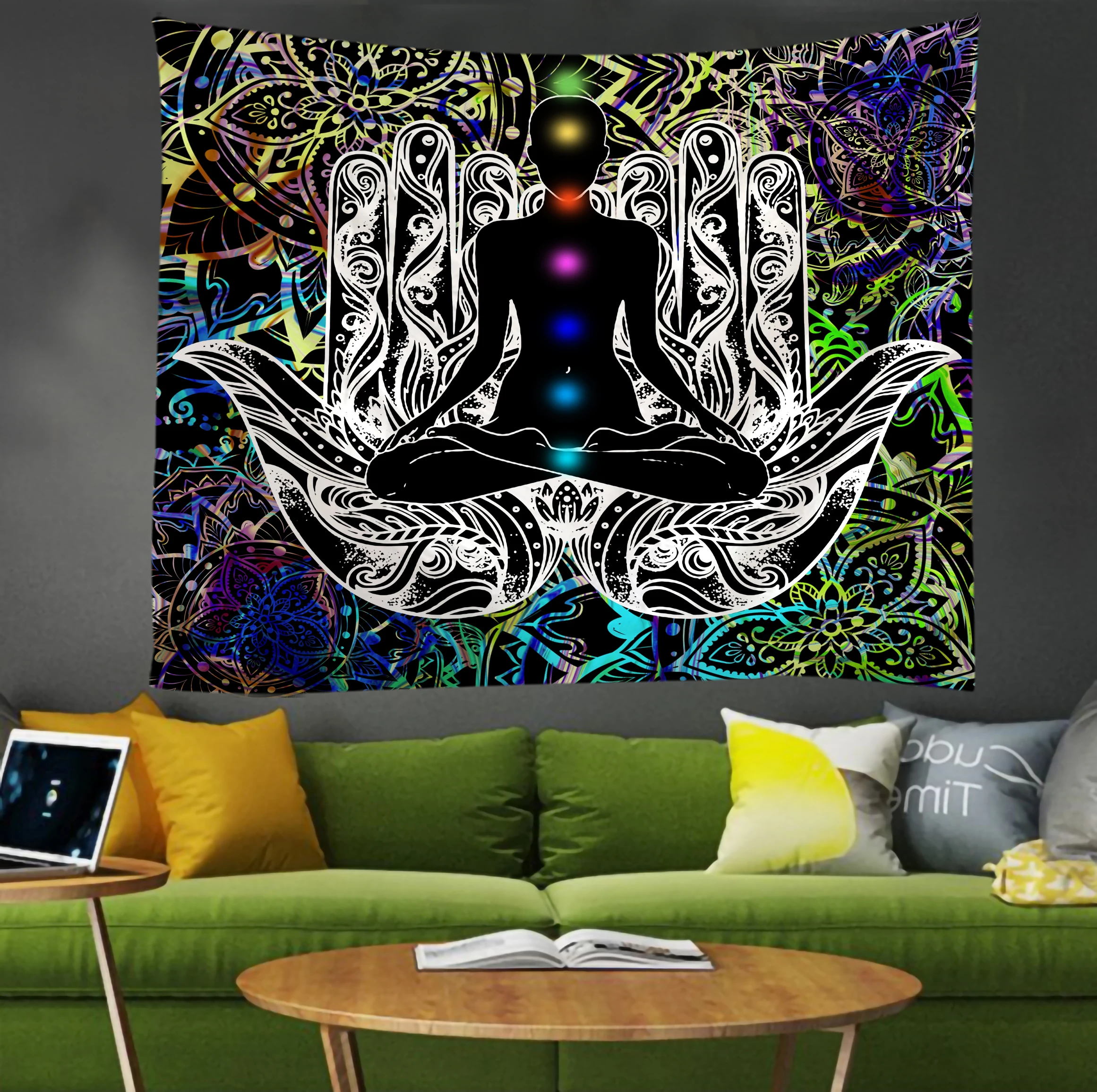 Статуя Будды мандала хиппи макраме настенное украшение в стиле бохо гобелен для