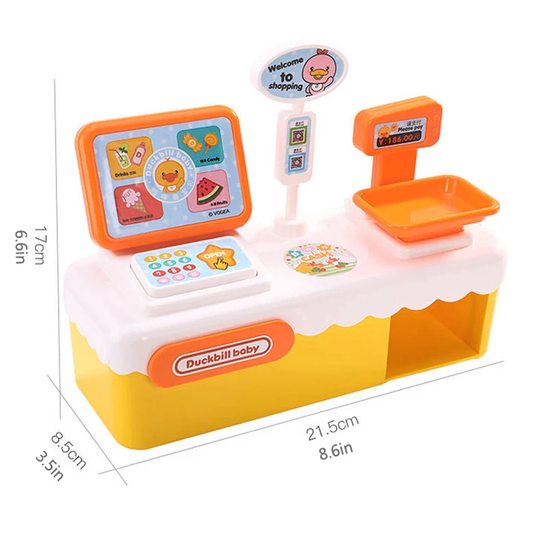 

Baby Inner Supermarket Cash Register Toy Educational Multi-functional Cashier Desk Play House Set Kids Cash Register 2-7 Years