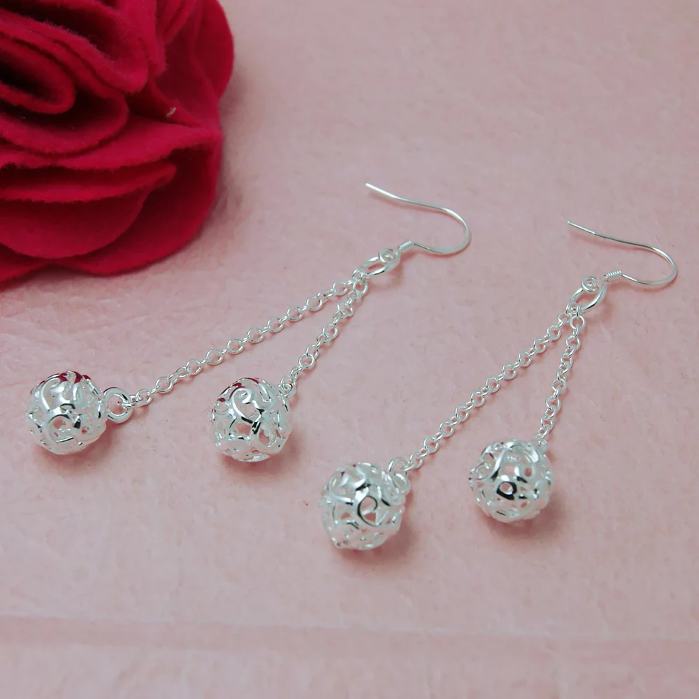 Женские серьги подвески с кисточками из серебра 925 пробы|Серьги-подвески| |