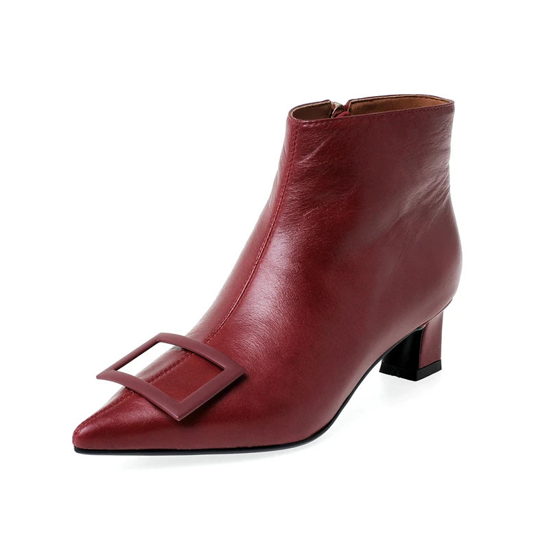 Женские винтажные ботильоны из конской шкуры ботинки натуральной кожи на