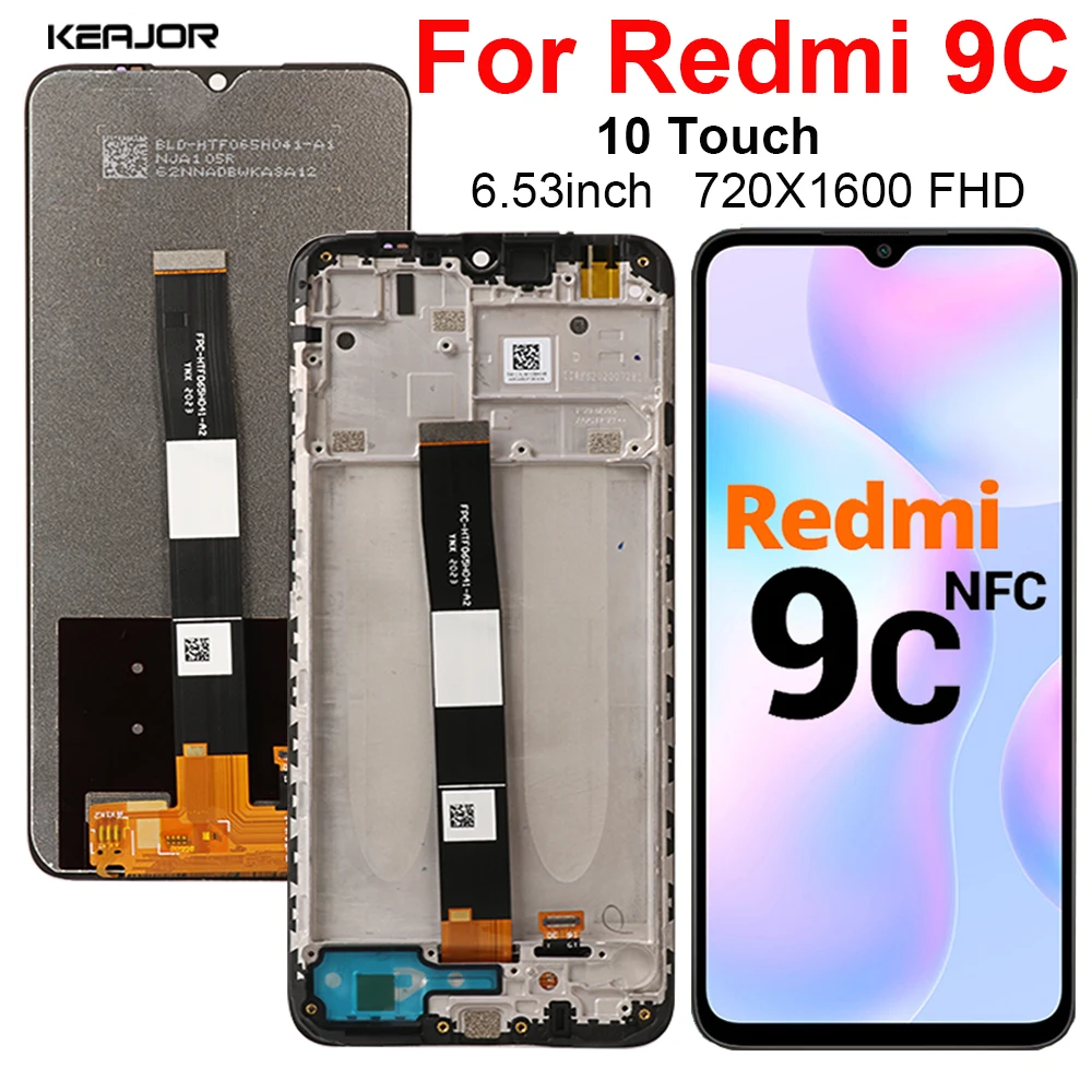Экран для Xiaomi Redmi 9C/9C NFC ЖК дисплей 10 дюймов сенсорный экран сменный дигитайзер в