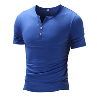 2022 summer short sleeve t shirt men solid color design v neck t shirt casual classic mens clothing tops tee shirt men