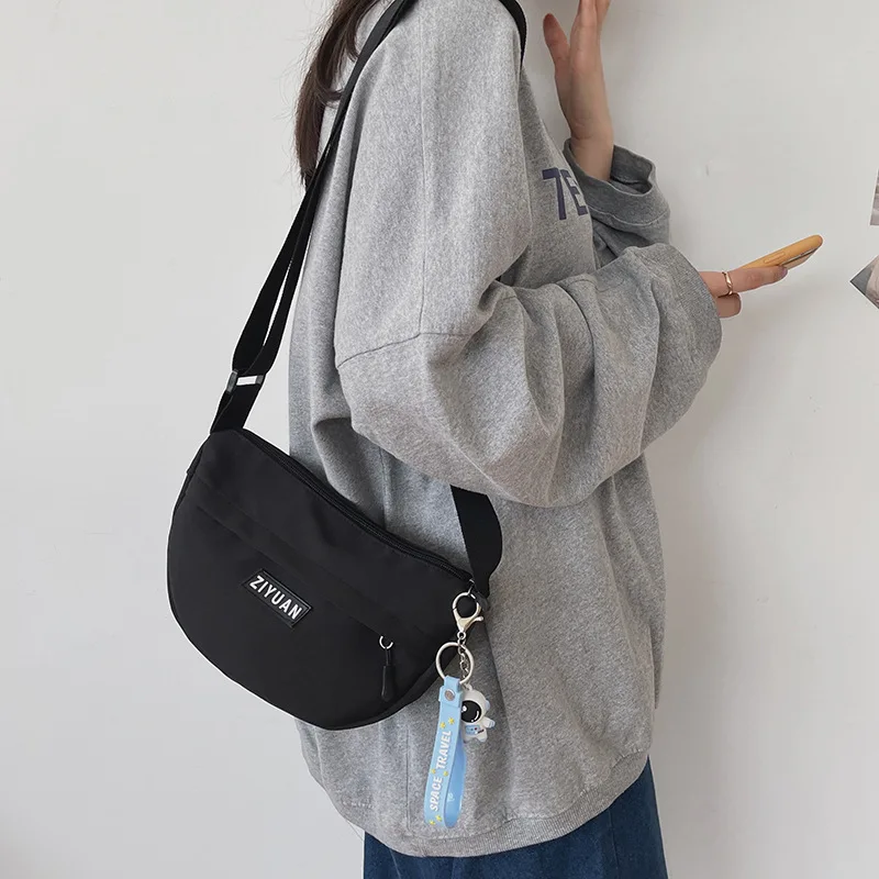 

Women's Bag 2021 New Hip-hop Women's All-match Letter Bag Korean Canvas Shoulder Bags Messenger Phone Bag Sports Storage Pouch