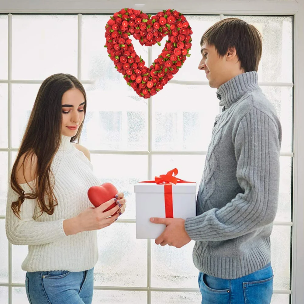 

1pc Valentine's Day Wedding Heart Shaped Garland Marriage Room Scene Layout