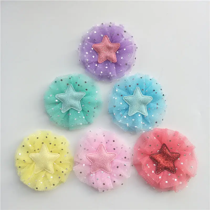 Аппликация для детских заколок волос 6 5 см 24 шт./лот|padded applique|padded flower appliquepadded star