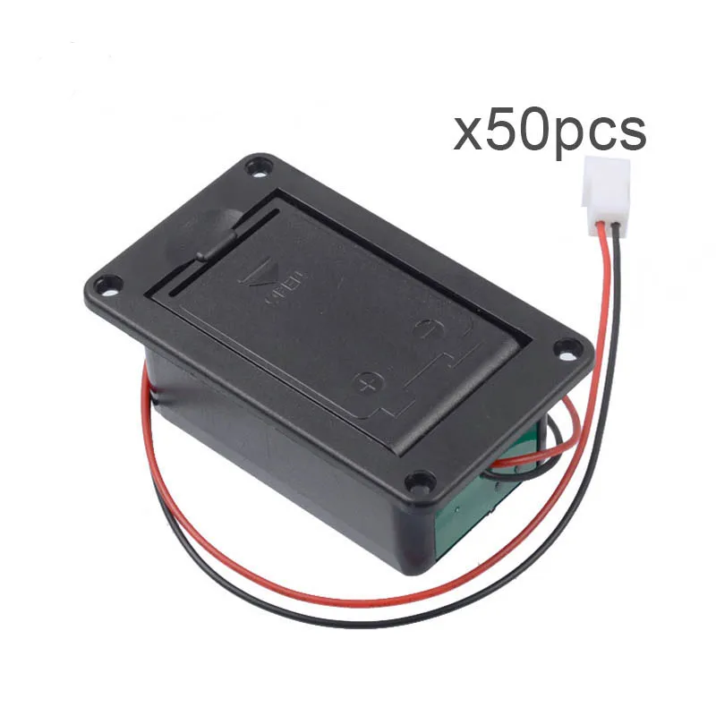 50 шт. активная бас-гитара звукосниматель Батарея коробок 9V чехол с