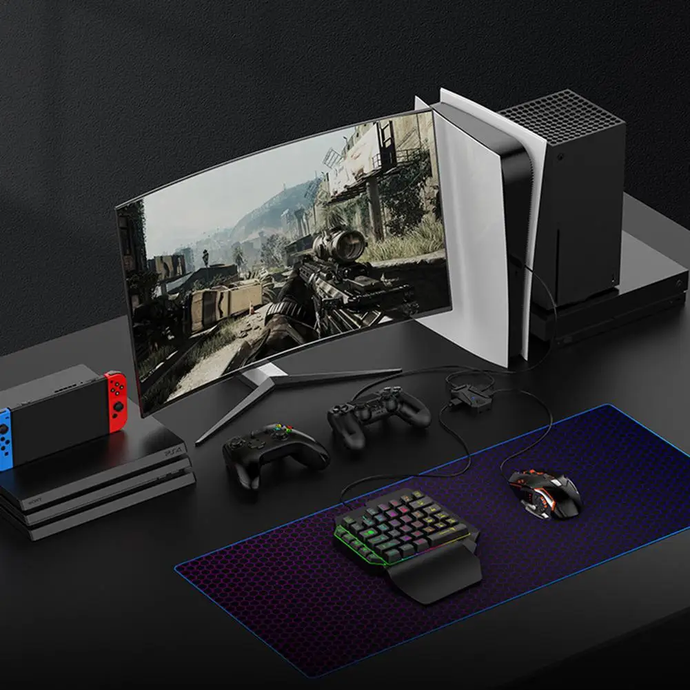 Проводная Механическая клавиатура с подсветкой и RGB-подсветкой для PS4/PS5/switch/xbox