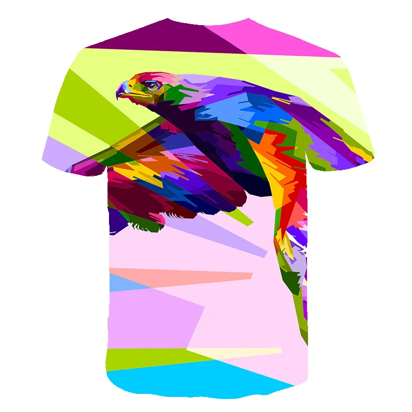 

America Short Sleeve T shirt Eagle Clothes Flag Tops Funny T shirts 3d Psychedelic T-shirt printing Harajuku Casual tops 6XL