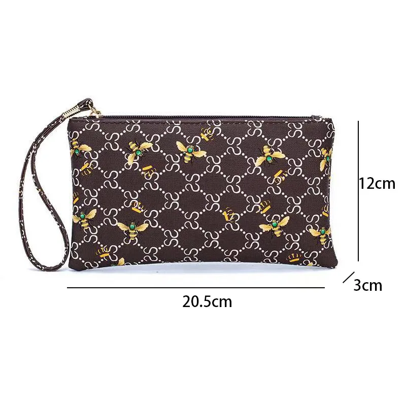 

New Fashion Mobile Wallet Ladies Leisure Long Wallet Large Capacity Ladies Clutch Simple Bee Pattern Coin Purse