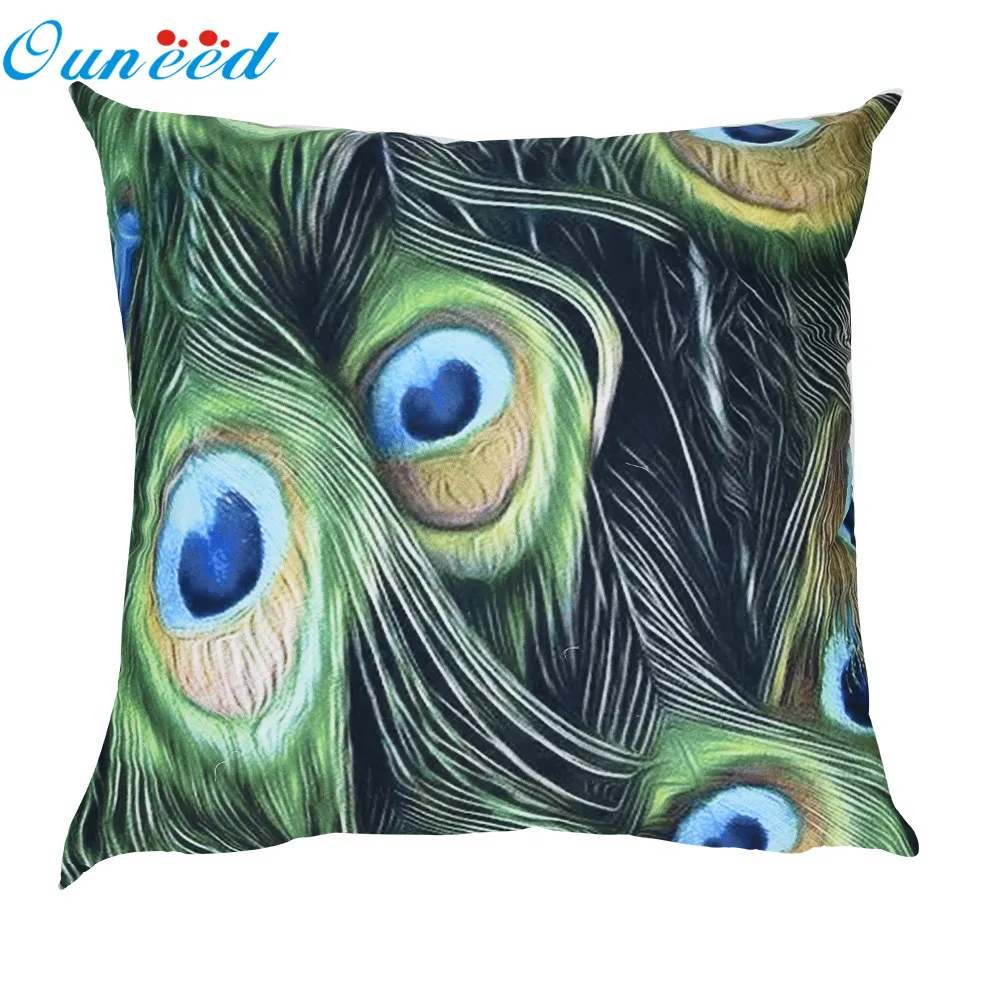 Чехол для подушки Ouneed с принтом перьев павлина чехол листьями на талии чехлы дома