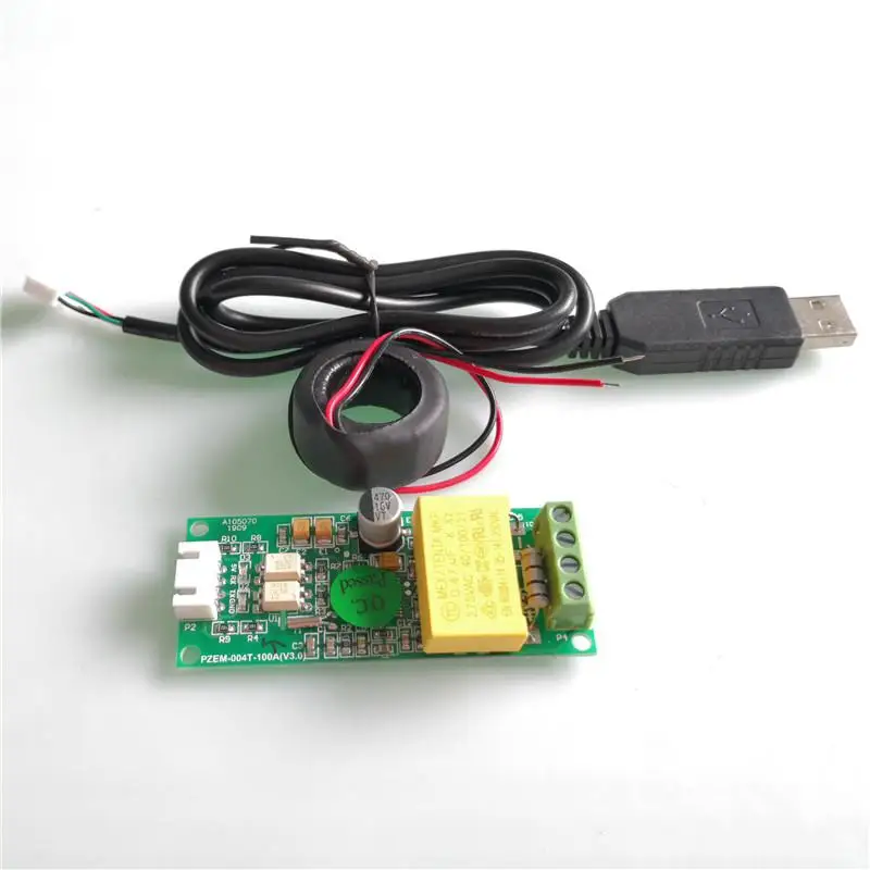 PZEM 004T 3 0 Версия TTL Modbus RTU измеритель мощности кВтч метр переменного тока