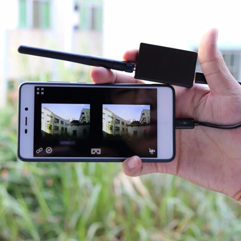 Приемник 5 8G FPV UVC + 48CH 25/100 мВт видео передатчик 700TVL micro камера OTG VR смартфон для