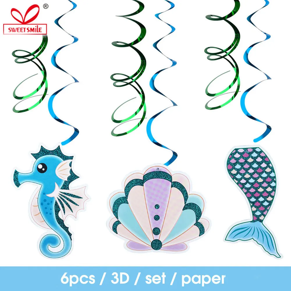 Хвост русалки в виде ракушки украшения висячий вихревой детский душ с днем