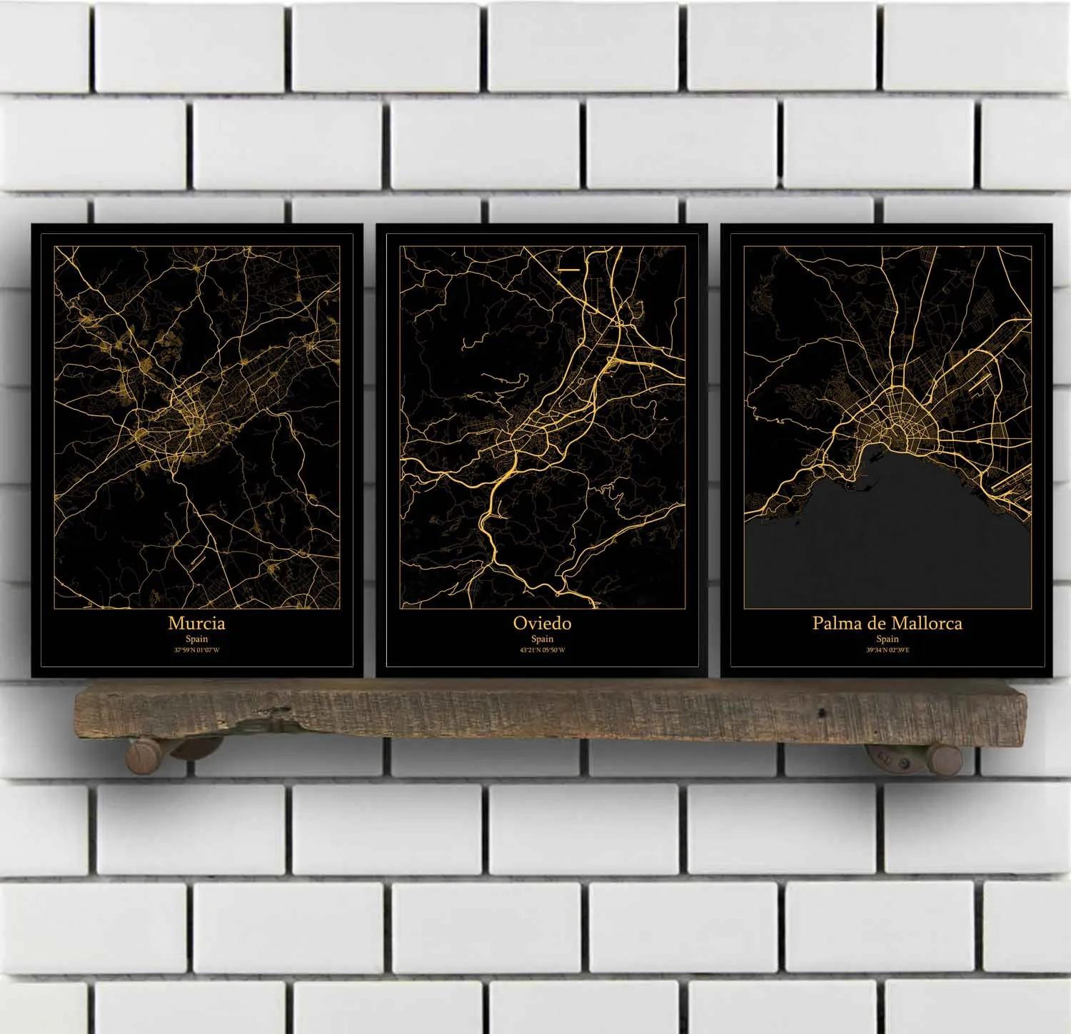 Карта Испании KOPHAEL печать на холсте