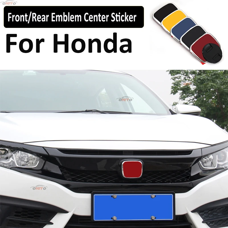 Для Honda CRV Civic Accord CITY Fit Pilot Crossroad Автомобильные украшения Sivlery/Red H ABS передняя капот
