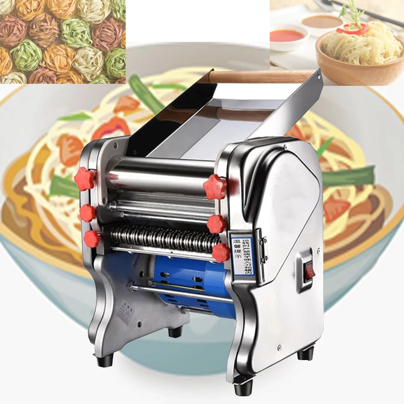 

Electric Noodle Press Machine Pasta Maker small Commercial Stainless Steel Dough Cutter Dumplings Roller Noodles for home use