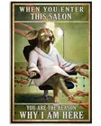 Постер для парикмахеров, почему я здесь, жестяной знак, настенное искусство, потертый шик, домашний декор, плакат на стену