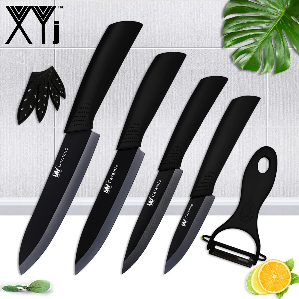 

XYj Multi-Color Ceramic Knife 3 4 5 inch + 6 inch Kitchen Knives Cooking Set +Peeler Fruit Chef Knife Vegetable Cooking Tools