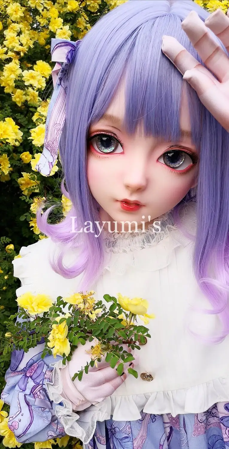 

(XZX-01) Handmade Full Head Girl Silicone Rubber Anime Kigurumi Cartoon Mask Silica Gel Cosplay BJD Anime Roll Cross-dresser