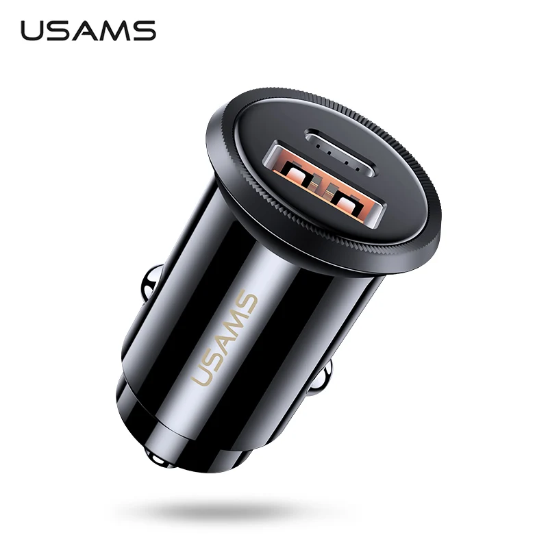 USAMS 5A USB Автомобильное зарядное устройство 30 Вт для Xiaomi Mi Huawei QC4.0 QC3.0 Быстрая