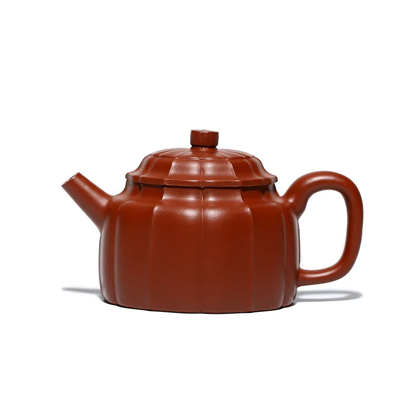 

Jingwen dezhonghu raw ore vermilion clay sketch purple clay pot gift gift, excellent Jingwen ware type