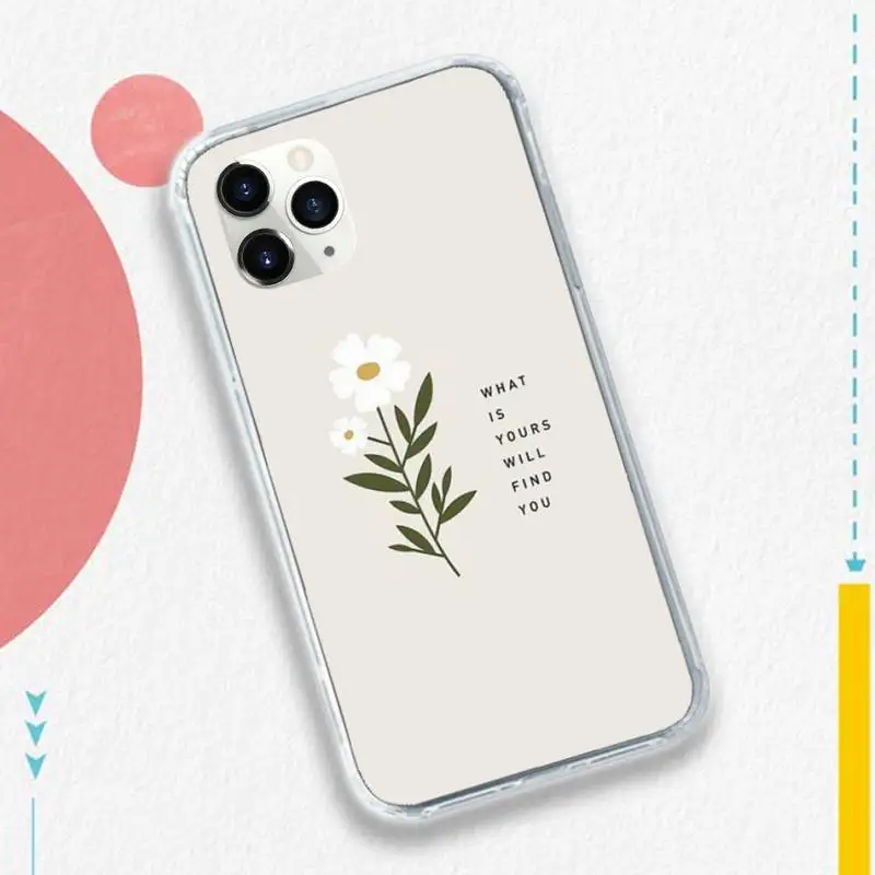 

Great Aesthetic Flower art pattern Phone Case for iPhone 11 12 pro XS MAX 8 7 6 6S Plus X 5S SE 2020 XR