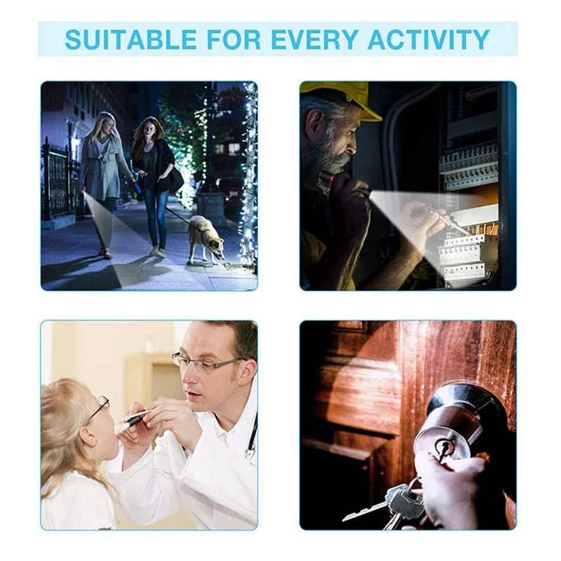 

Flashlight Handy Pen Light Led Torch Lamp with Stainless Steel Clip Pocket Led Flashlight